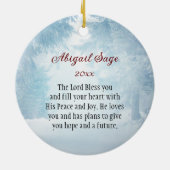 Römer 15:13 Der Gott der Hoffnung, Weihnachten Keramik Ornament (Hinten)