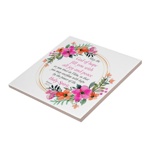 Römer 15:13 - Gott der Hoffnung Bibelverse Fliese (Seite)