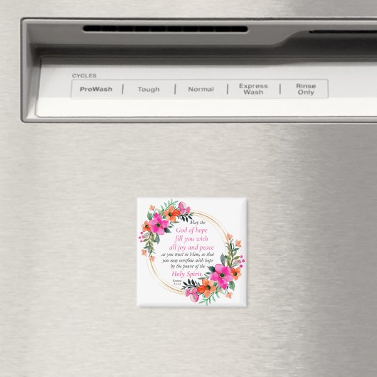 Römer 15:13 - Gott der Hoffnung Bibelverse Magnet (In Situ (Geschirrspüler))