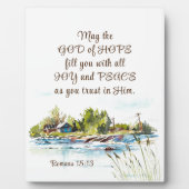 Römer 15:13 Gott der Hoffnung Christliches Verse Fotoplatte (Vorderseite)