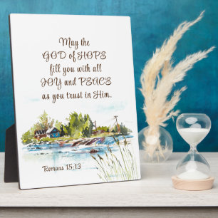 Römer 15:13 Gott der Hoffnung Christliches Verse Fotoplatte