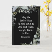 Römer 15:13 Gott der Hoffnung Christliches Verse Karte (Gelbe Blume)