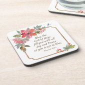 Römer 15:13 Gott der Hoffnung Getränkeuntersetzer (Linke Seite)