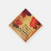 Römer 15:13 Gott der Hoffnung Herbstleaves Serviette (Ecke)