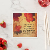 Römer 15:13 Gott der Hoffnung Herbstleaves Serviette (Beispiel)