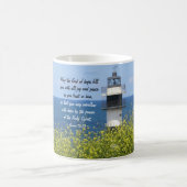 Römer 15:13 Gott der Hoffnung, Leuchtturm Kaffeetasse (Mittel)