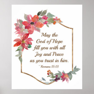Römer 15:13 Gott der Hoffnung Poster