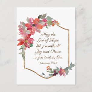 Römer 15:13 Gott der Hoffnung, Weihnachten Postkarte