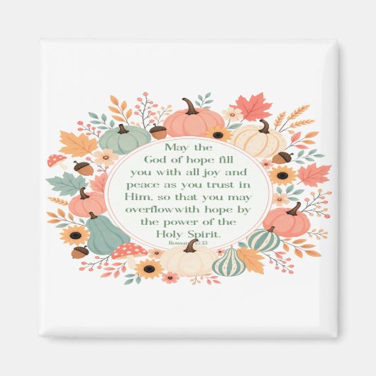 Römer 15:13 Herbst Magnet (Vorne)