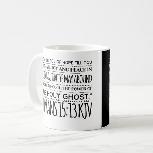   Römer 15:13 Kaffeetasse (Vorderseite Links)