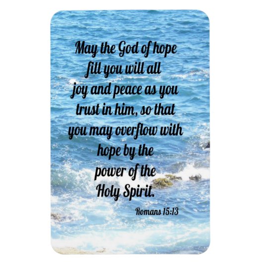 Römer 15:13. Kühlschrankmagnet Magnet (Vertikal)