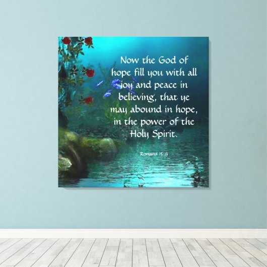 Römer 15:13 leinwanddruck (Insitu (Holzboden))