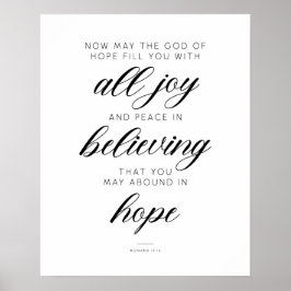 Römer 15:13 Mai der Gott der Hoffnung füllen Sie m Poster