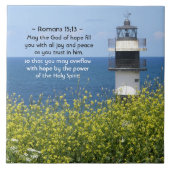 Römer 15:13 Mai Gott der Hoffnung, Leuchtturm Fliese (Vorderseite)