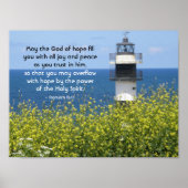 Römer 15:13 Mai Gott der Hoffnung, Leuchtturm Poster (Vorne)