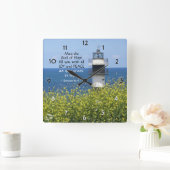 Römer 15:13 Mai Gott der Hoffnung, Leuchtturm Quadratische Wanduhr (Zuhause)
