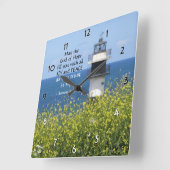 Römer 15:13 Mai Gott der Hoffnung, Leuchtturm Quadratische Wanduhr (Winkel)