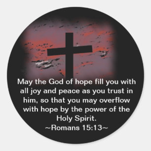 Römer 15:13 runder aufkleber