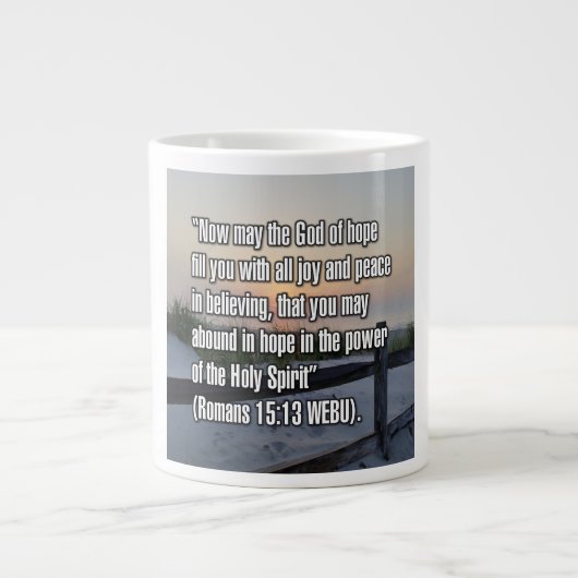 Römer 15:13 WEBU Becher Jumbo-Tasse (Vorderseite)