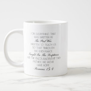 Römer 15:4 Hoffnung Bibelvers Tasse