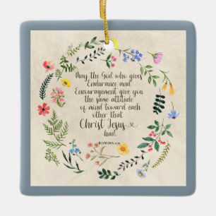 Römer 15:5 Bibelvers Bild Keramikornament