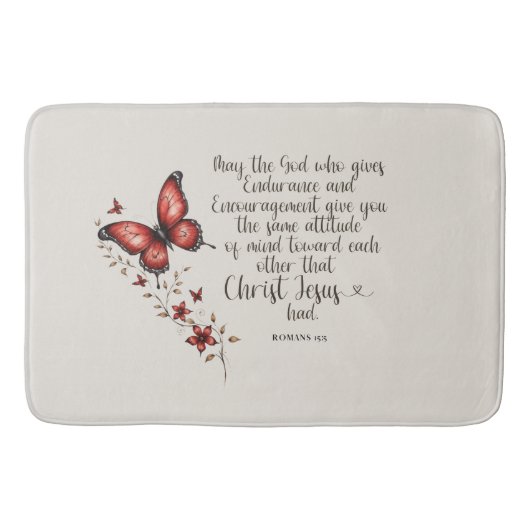 Römer 15:5 Bibelverse Bild Badematte (Vorderseite)