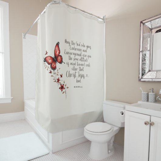 Römer 15:5 Bibelverse Bild Duschvorhang (Beispiel)