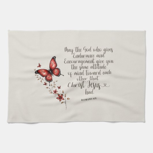 Römer 15:5 Bibelverse Bild Geschirrtuch (Horizontal)