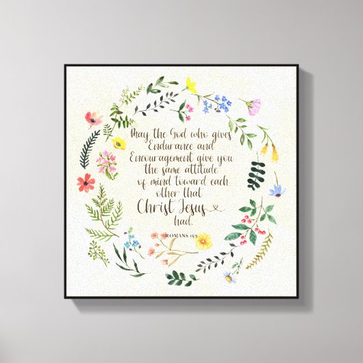 Römer 15:5 Bibelverse Bild Leinwanddruck (Vorderseite)