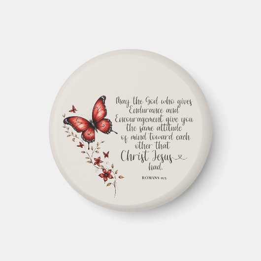 Römer 15:5 Bibelverse Bild Magnet (Vorne)