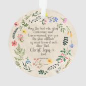 Römer 15:5 Bibelverse Bild Ornament (Rückseite)