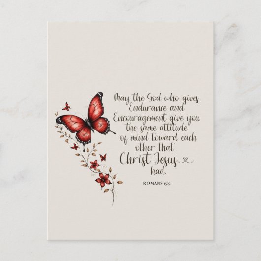 Römer 15:5 Bibelverse Bild Postkarte (Vorderseite)