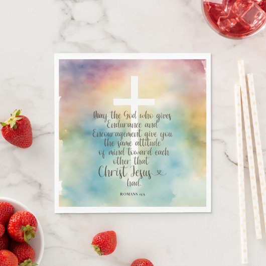 Römer 15:5 Bibelverse Papier Napkins Serviette (Beispiel)