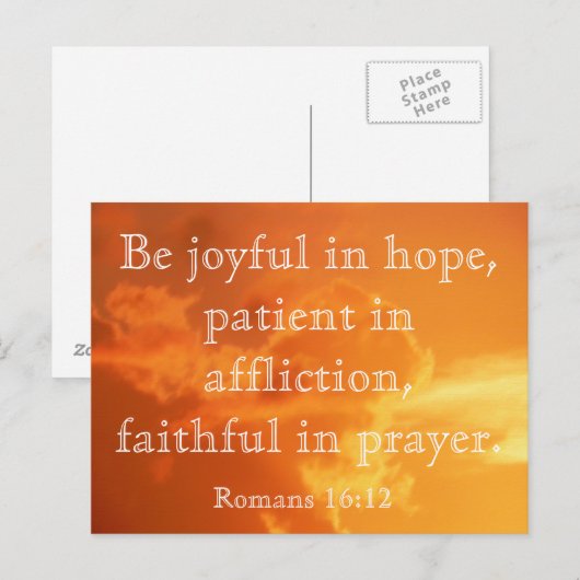 Römer 16:12 - Postkarte (Vorne/Hinten)