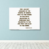 Römer 1:16 Bibelverse KJV Mauer Kunst Leinwanddruck (Insitu (Holzboden))