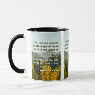 Römer 1:16 KJV Bible Verse Pic Zwei-Tone-Tasse Tasse