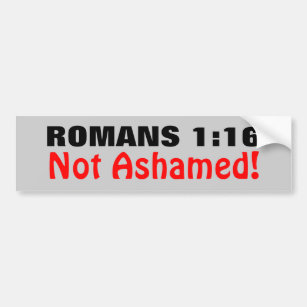 Römer-1:16 nicht beschämt autoaufkleber