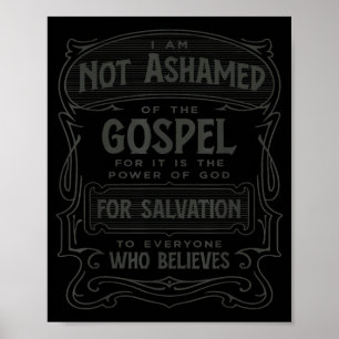 Römer 1_16 Nicht beschämt über das Evangelium Poster
