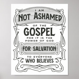 Römer 1_16 Nicht beschämt vom Evangelium  Poster