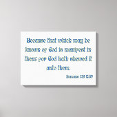 Römer 1:19 Bibelverse KJV Mauer Kunst Leinwanddruck (Vorderseite)