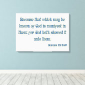 Römer 1:19 Bibelverse KJV Mauer Kunst Leinwanddruck (Insitu (Holzboden))