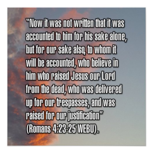 Römer 4:23-25 WEBU Poster (Vorderseite)