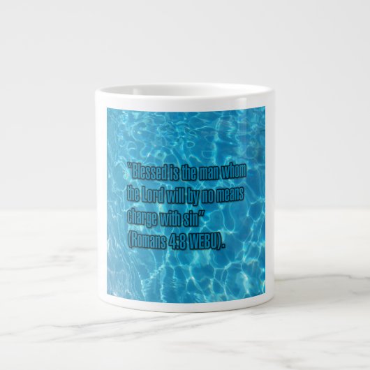 Römer 4:8 WEBU Becher Jumbo-Tasse (Vorderseite)