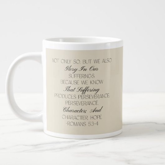Römer 53:4 Hoffnung Bibelvers Tasse (Links)