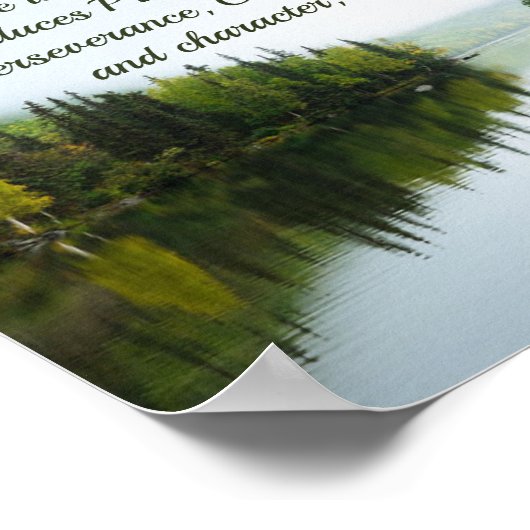 Römer 5:3-4 Wir herrschen in unserem Leiden Bäume Poster (Ecke)