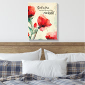 Römer 5:5 Gottes Liebe Bibel Verse Rosa Blume Leinwanddruck (Insitu (Schlafzimmer))