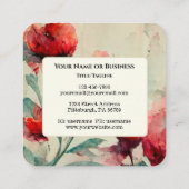 Römer 5:5 Gottes Liebe Bibel Verse Rosa Blume Quadratische Visitenkarte (Rückseite)