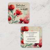 Römer 5:5 Gottes Liebe Bibel Verse Rosa Blume Quadratische Visitenkarte (Vorne/Hinten)
