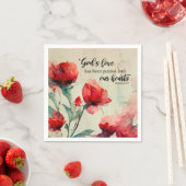 Römer 5:5 Gottes Liebe Bibel Verse Rosa Blume Serviette (Beispiel)