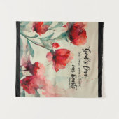 Römer 5:5 Gottes Liebe Bibel Verse Rosa Blume Wandteppich (Vorderseite (Horizontal))